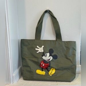 Mickey Mouse Green Tote Bag EUC
